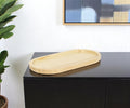 12 Natural Solid Wood Handmade Oval Vanity Tray