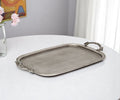 19 Silver Cast Iron Handmade Vanity Tray With Handles