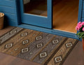 3 X 5 Chocolate Copper And Gray Tribal Washable Indoor Outdoor Area Rug