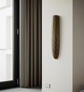 18 Antiqued Gold Ribbed Aluminum Wall Vase