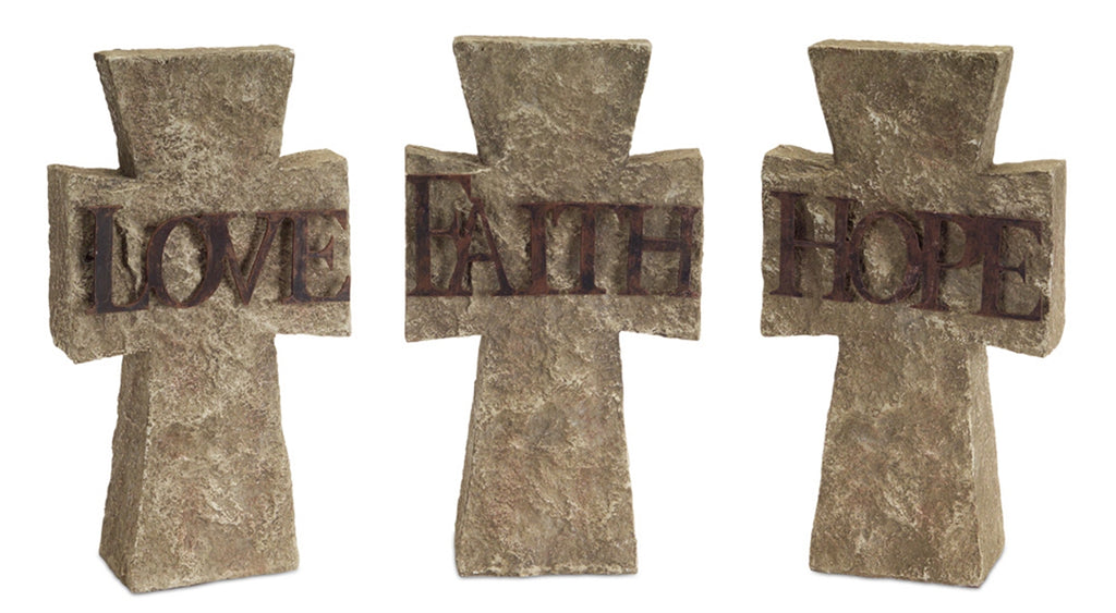 Hope, Faith, Love Cross (Set of 3)