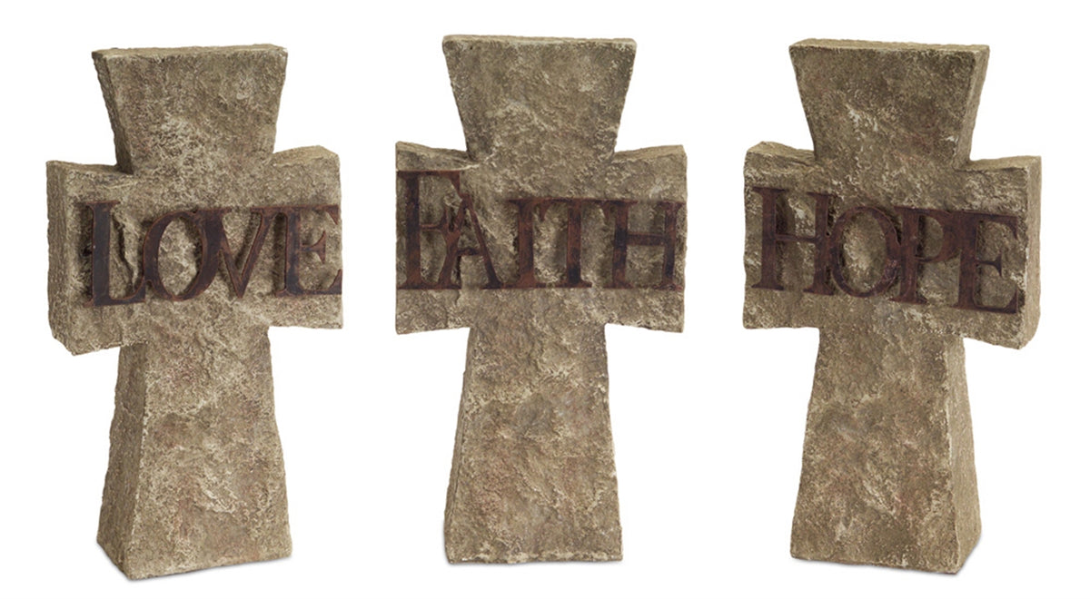 Hope, Faith, Love Cross (Set of 3)