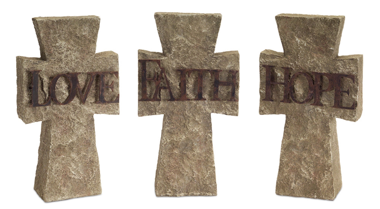 Hope, Faith, Love Cross (Set of 3)