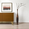50 Burnished Brown Aluminum Floor Vase
