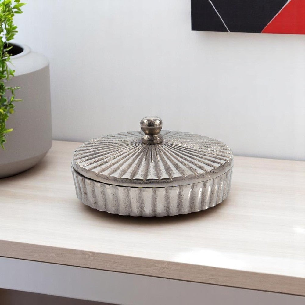 3 Silver Aluminum Decorative Keepsake Box