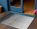 3 X 5 Silver And Black Ombre Washable Indoor Outdoor Area Rug