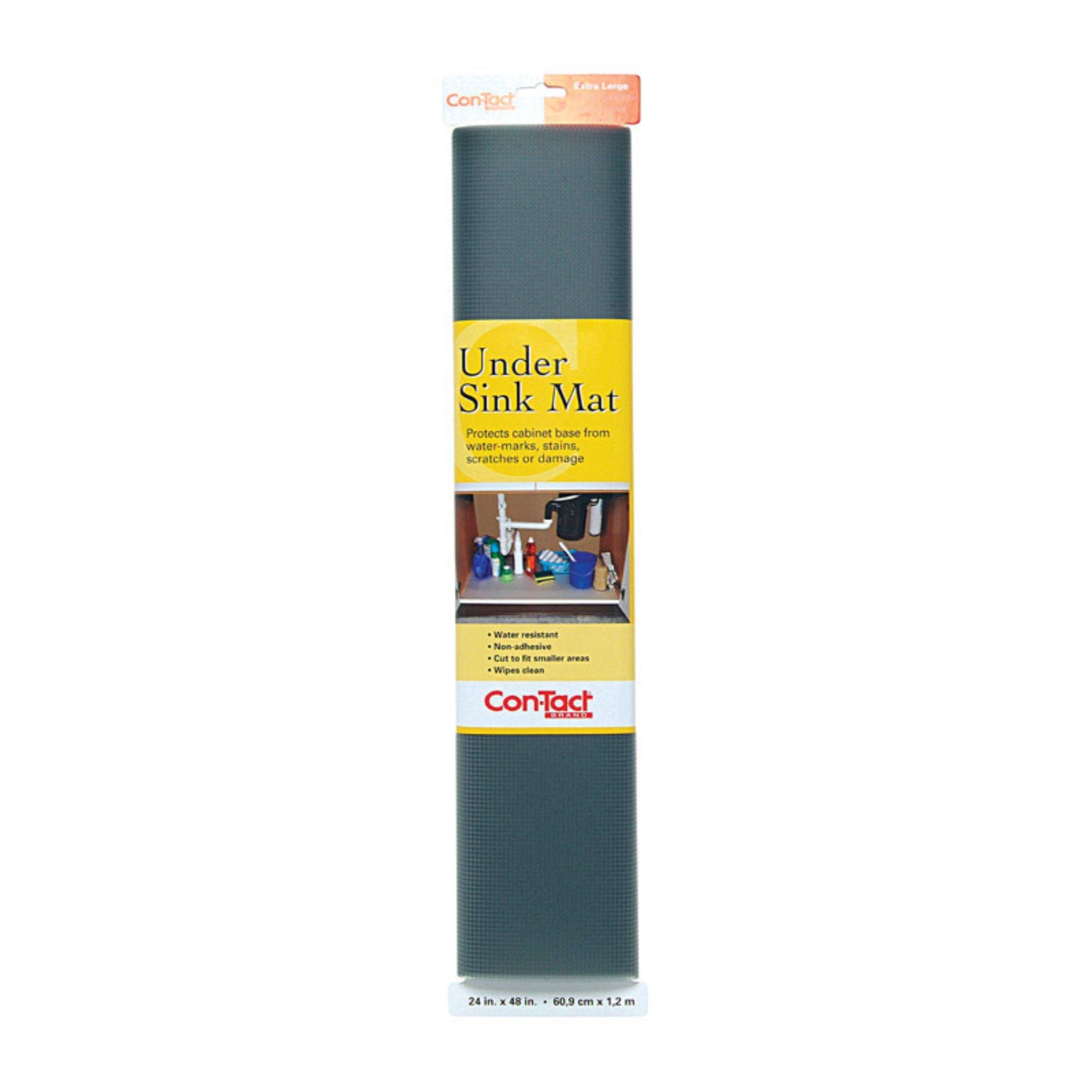 UNDRSINK MAT 24X4GRAY (Pack of 6)