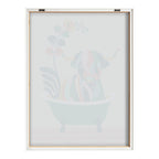 Blake Mid Century Modern Cow in Bathtub Framed Printed Glass by Rachel Lee of My Dream Wall