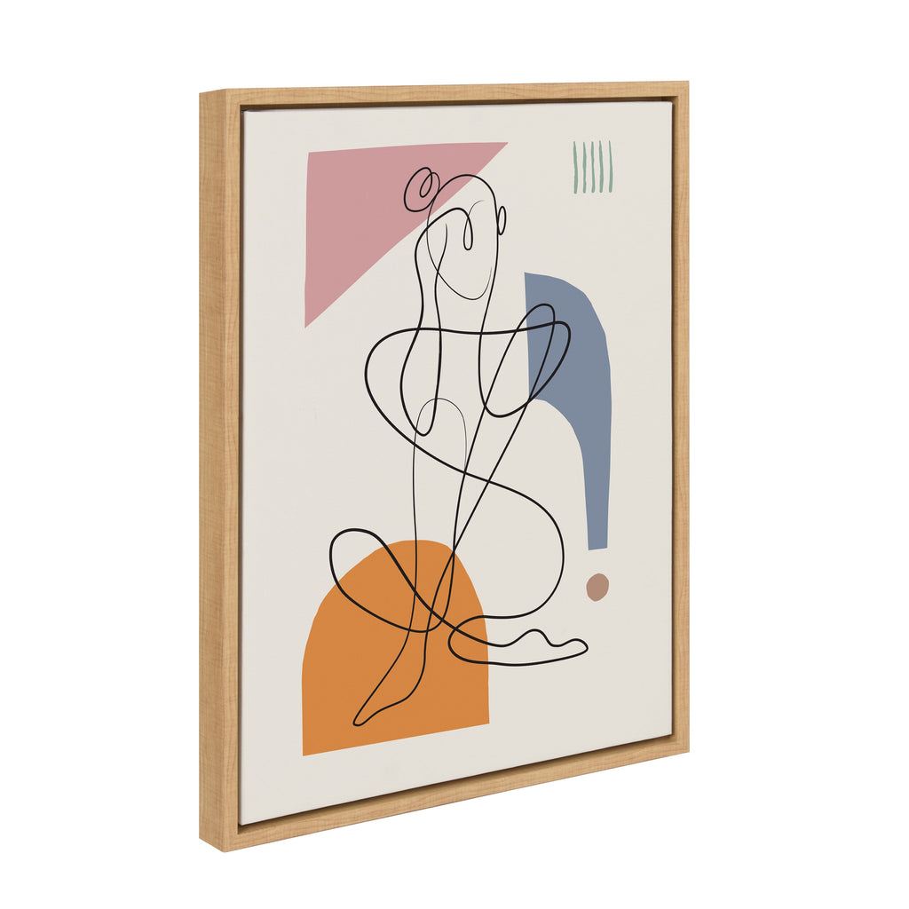Sylvie Thinking of You Framed Canvas by Rachel Lee of My Dream Wall