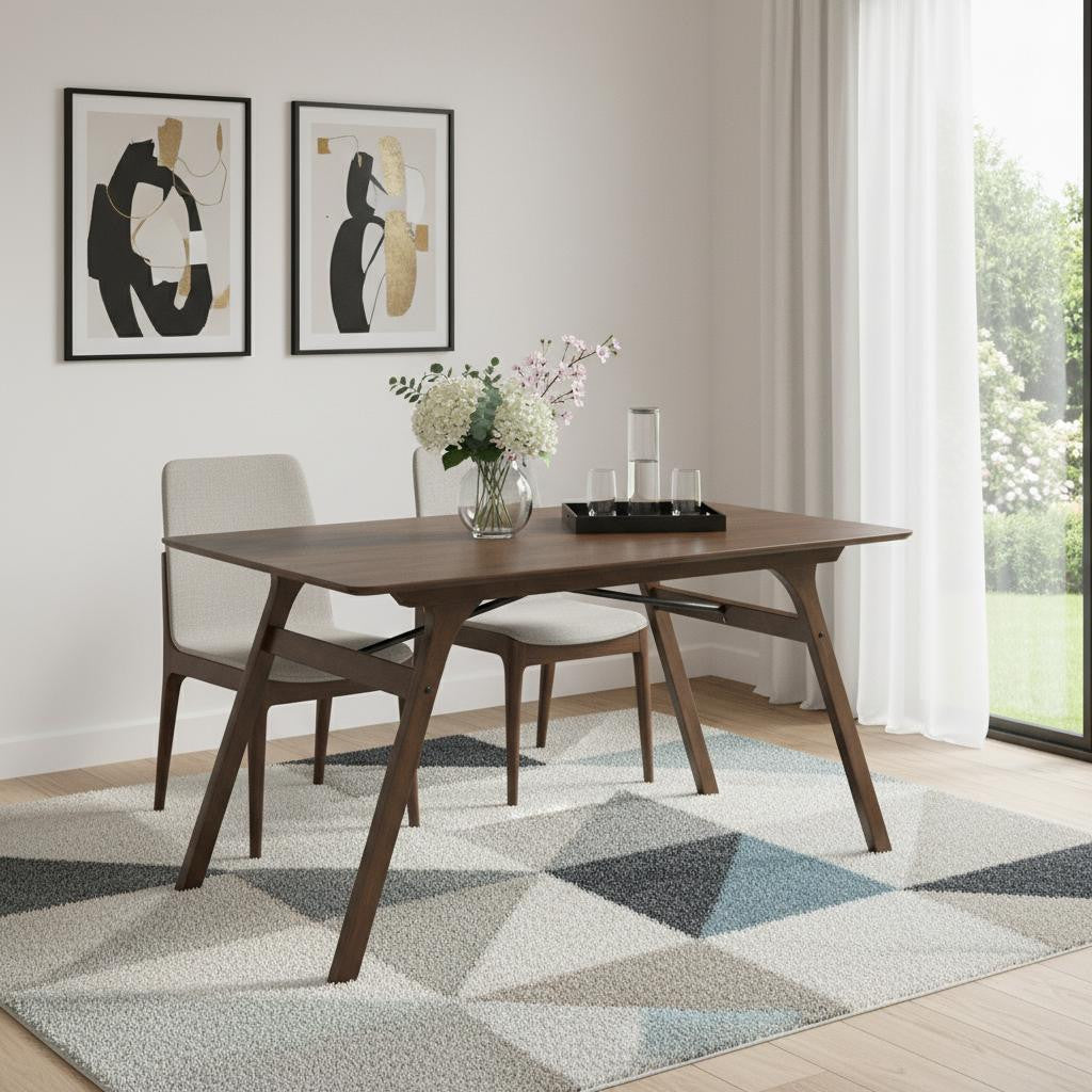 59 Walnut Wood Dining Table