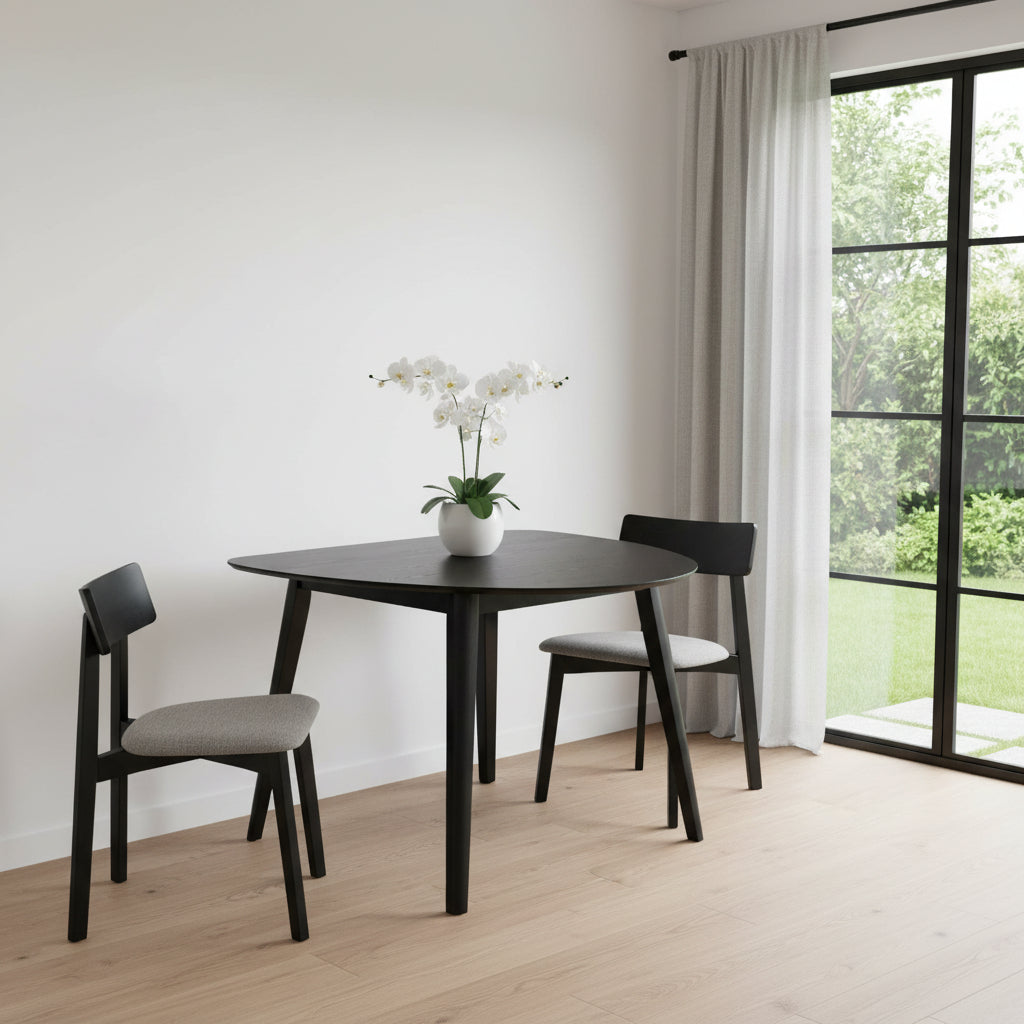 43 Black Wood Dining Table