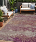 5 X 8 Merlot Beige And Blush Abstract Washable Indoor Outdoor Area Rug