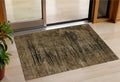3 X 5 Brown And Charcoal Floral Washable Indoor Outdoor Area Rug