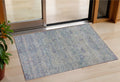 3 X 5 Plum And Silver Oriental Washable Indoor Outdoor Area Rug