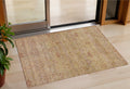 3 X 5 Coral And Copper Oriental Washable Indoor Outdoor Area Rug