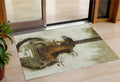 3 X 5 Brown Copper And Charcoal Abstract Washable Indoor Outdoor Area Rug