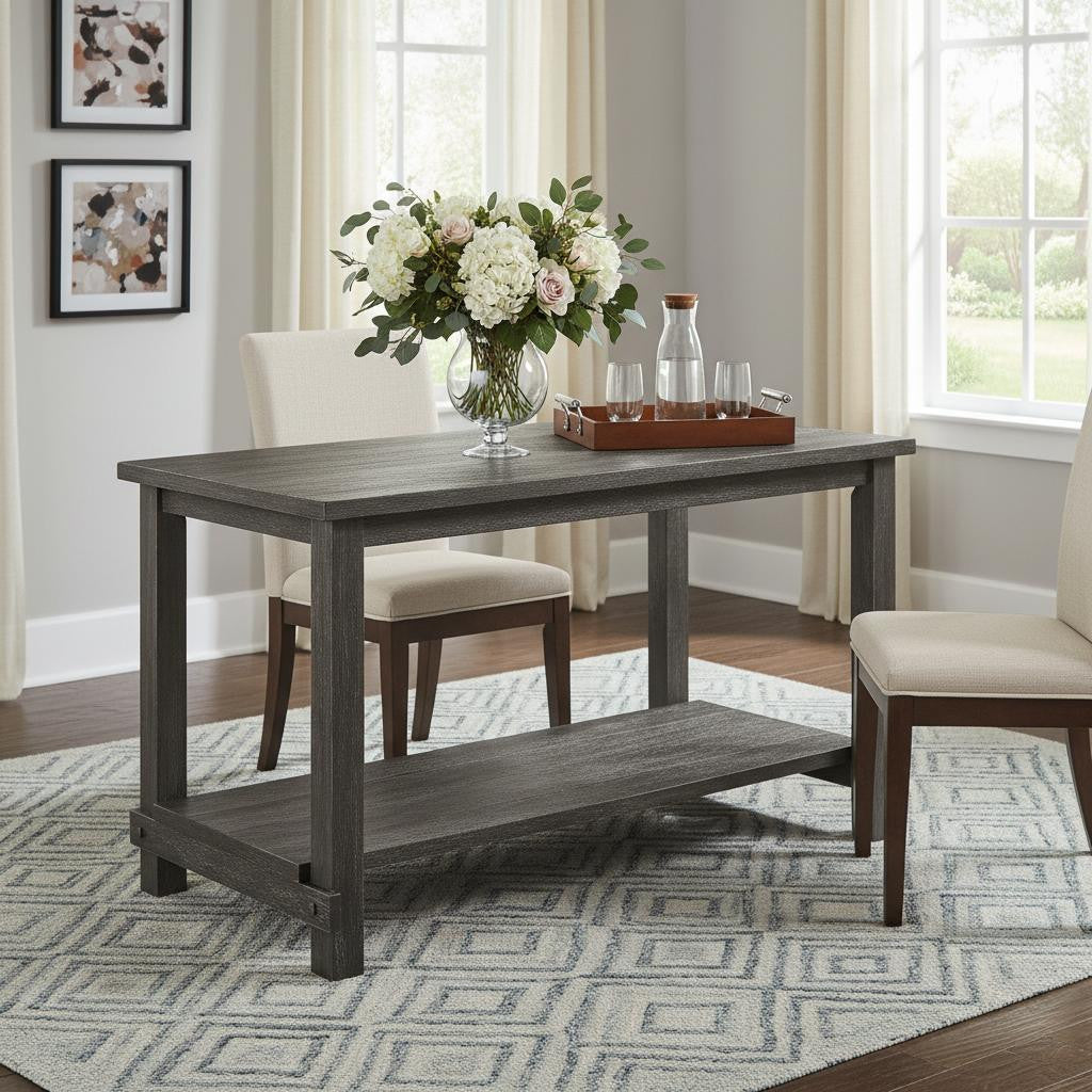 60 Gray Wood Dining Table