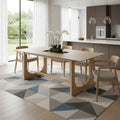 71 Natural Wood Trestle Base Dining Table
