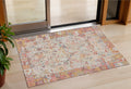 3 X 5 Pink And Ivory Patchwork Washable Indoor Outdoor Area Rug