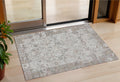 3 X 5 Taupe And Ivory Patchwork Washable Indoor Outdoor Area Rug