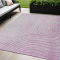 5 X 8 Blush And Silver Abstract Washable Indoor Outdoor Area Rug