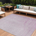 8 X 10 Blush And Silver Abstract Washable Indoor Outdoor Area Rug