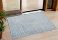 3 X 5 Sky Blue And Silver Abstract Washable Indoor Outdoor Area Rug