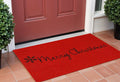 17 X 29 Red And Black Coir Merry Christmas Outdoor Door Mat