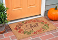 17 X 29 Natural Green And Orange Fall Leaves Coir Outdoor Door Mat