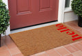 17 X 29 Natural And Red Hello Outdoor Coir Door Mat