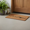 24 X 36 Natural And Black Owl Welcome Outdoor Coir Door Mat