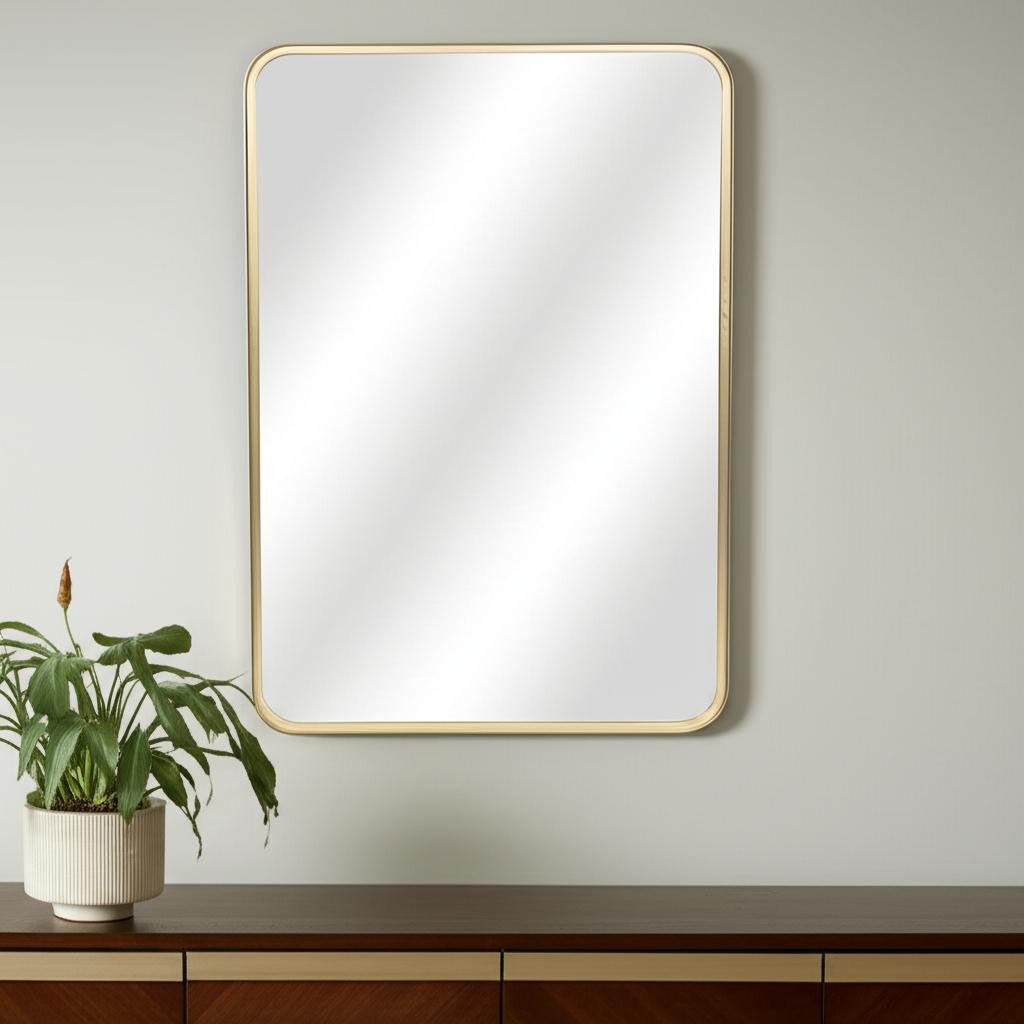 30 Gold Metal Accent Mirror