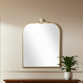 31 Gold Metal Art Deco Arch Accent Mirror
