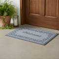 18 X 30 Gray Scrollwork Border Welcome Outdoor Polypropylene Door Mat