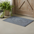 24 X 36 Gray Striped Hello Outdoor Polypropylene Door Mat