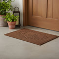 24 X 36 Brown Striped Hello Outdoor Polypropylene Door Mat