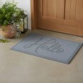24 X 36 Gray Hello Outdoor Polypropylene Door Mat