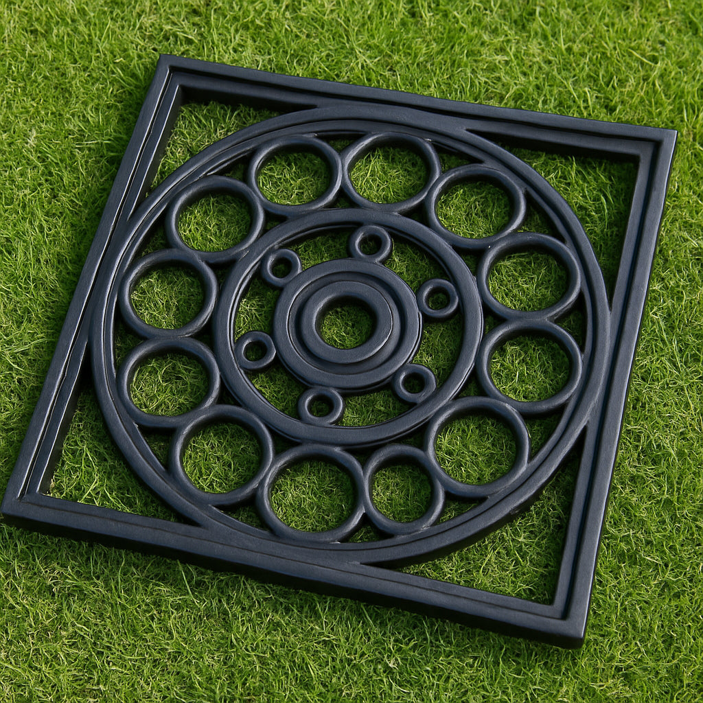 16 X 16 Black Square Outdoor Rubber Door Mat