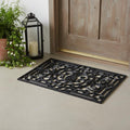 24 X 36 Black Pineapple And Scrollwork Outdoor Rubber Door Mat
