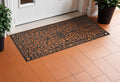 36 X 72 Black Scrollwork Outdoor Rubber Door Mat
