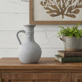 9 Gray Resin Round Pitcher Vase