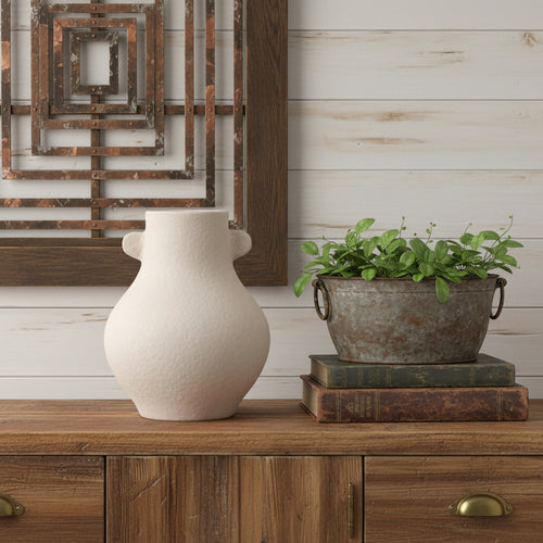 10 Beige Recycled Paper Round Urn