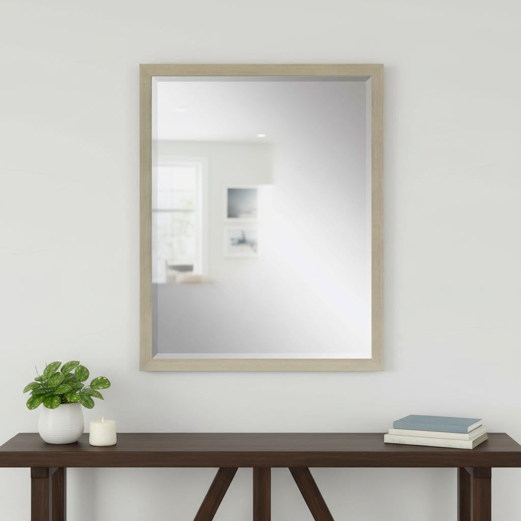43 Silver Wood Accent Mirror