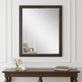 33 Dark Brown Framed Accent Mirror