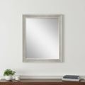 33 Silver Solid Wood Framed Accent Mirror