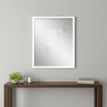 30 White Solid Wood Framed Accent Mirror