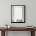 30 Black Solid Wood Framed Accent Mirror