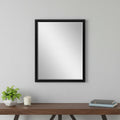 42 Black Solid Wood Framed Accent Mirror
