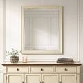 52 Ivory Distressed Wood Framed Accent Mirror
