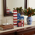 14 Red White And Blue Bless Our Home Tabletop Sign